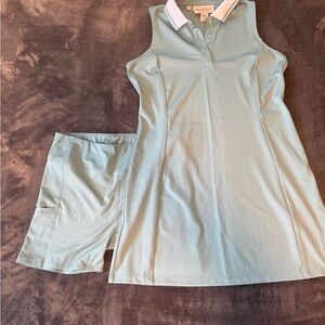 Women's Sleeveless Polo Dress - Light Green